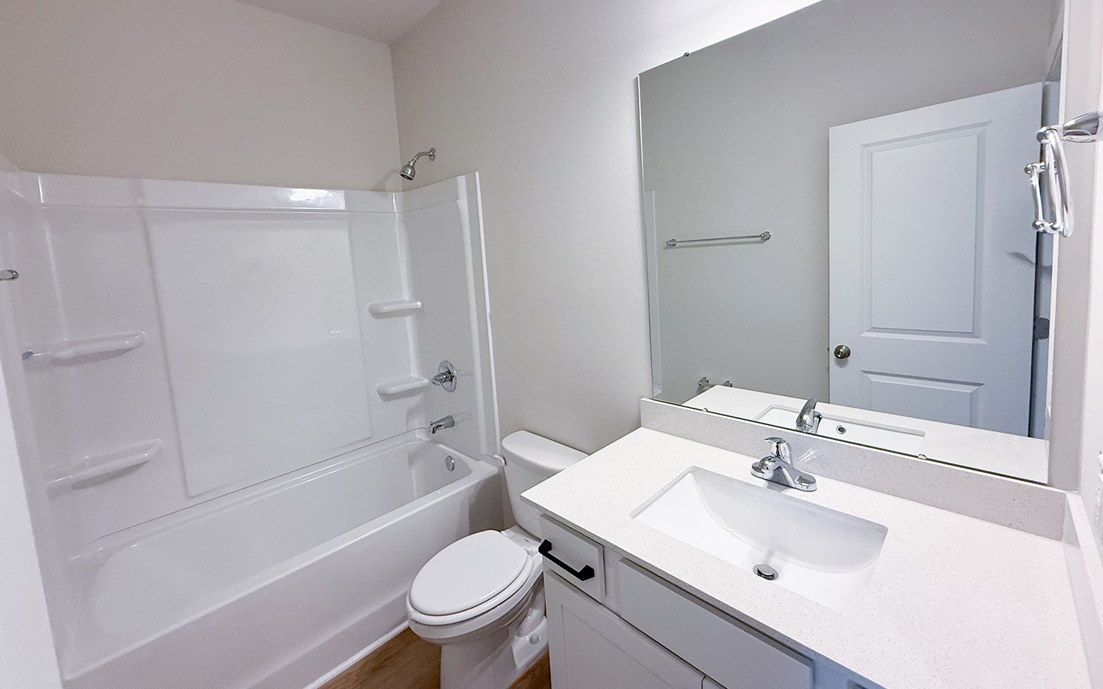 A secondary bathroom of the Sage on homesite 202 at Nexton.