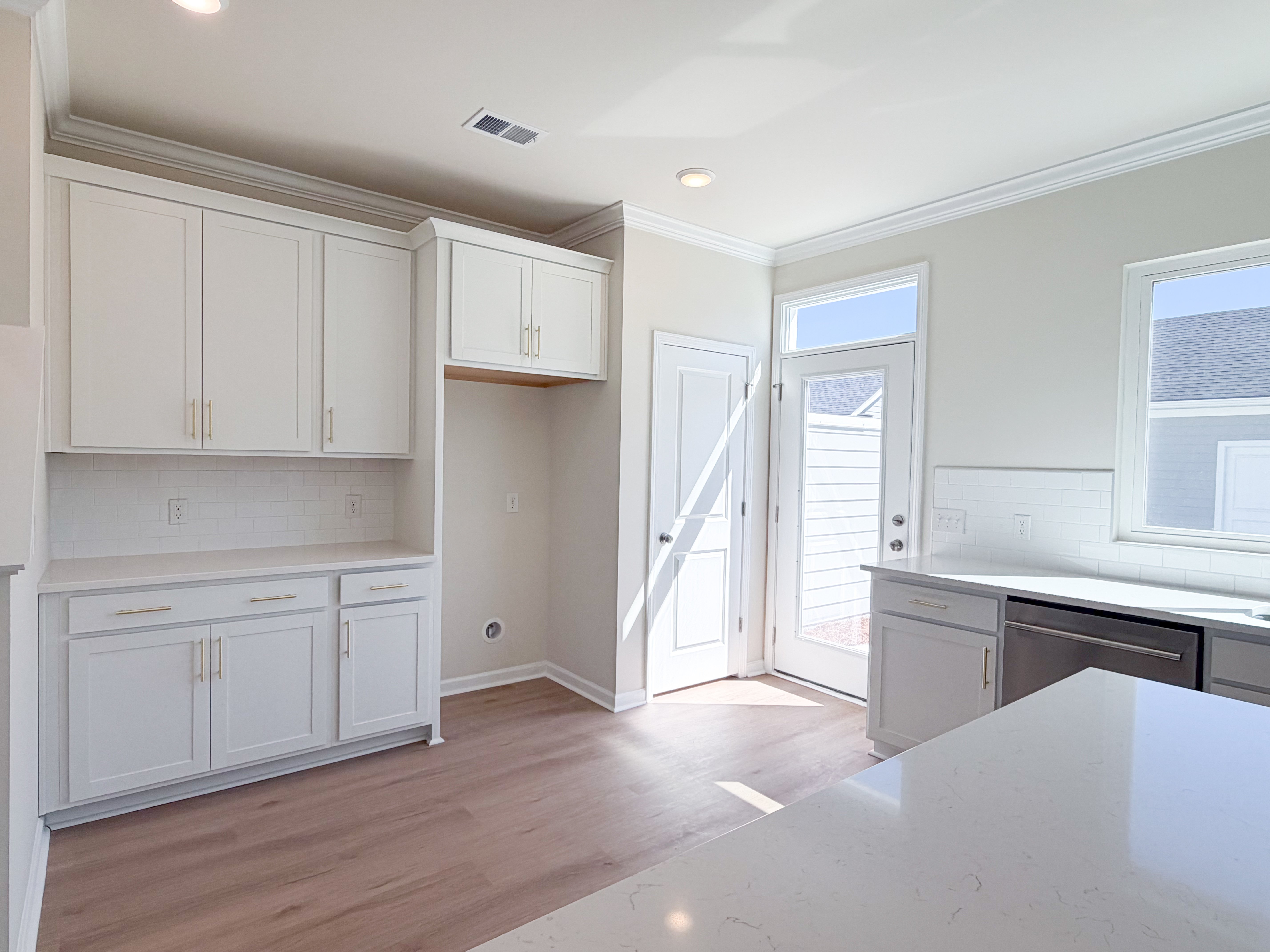 The kitchen of the Sage on homesite 213 at Nexton