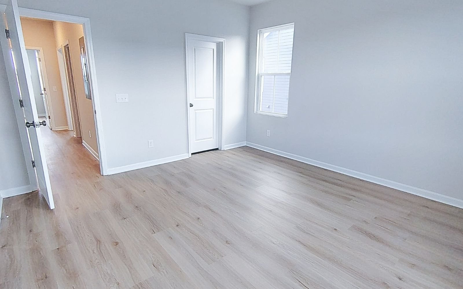 The primary bedroom in the Sage on homesite 223 at Nexton.
