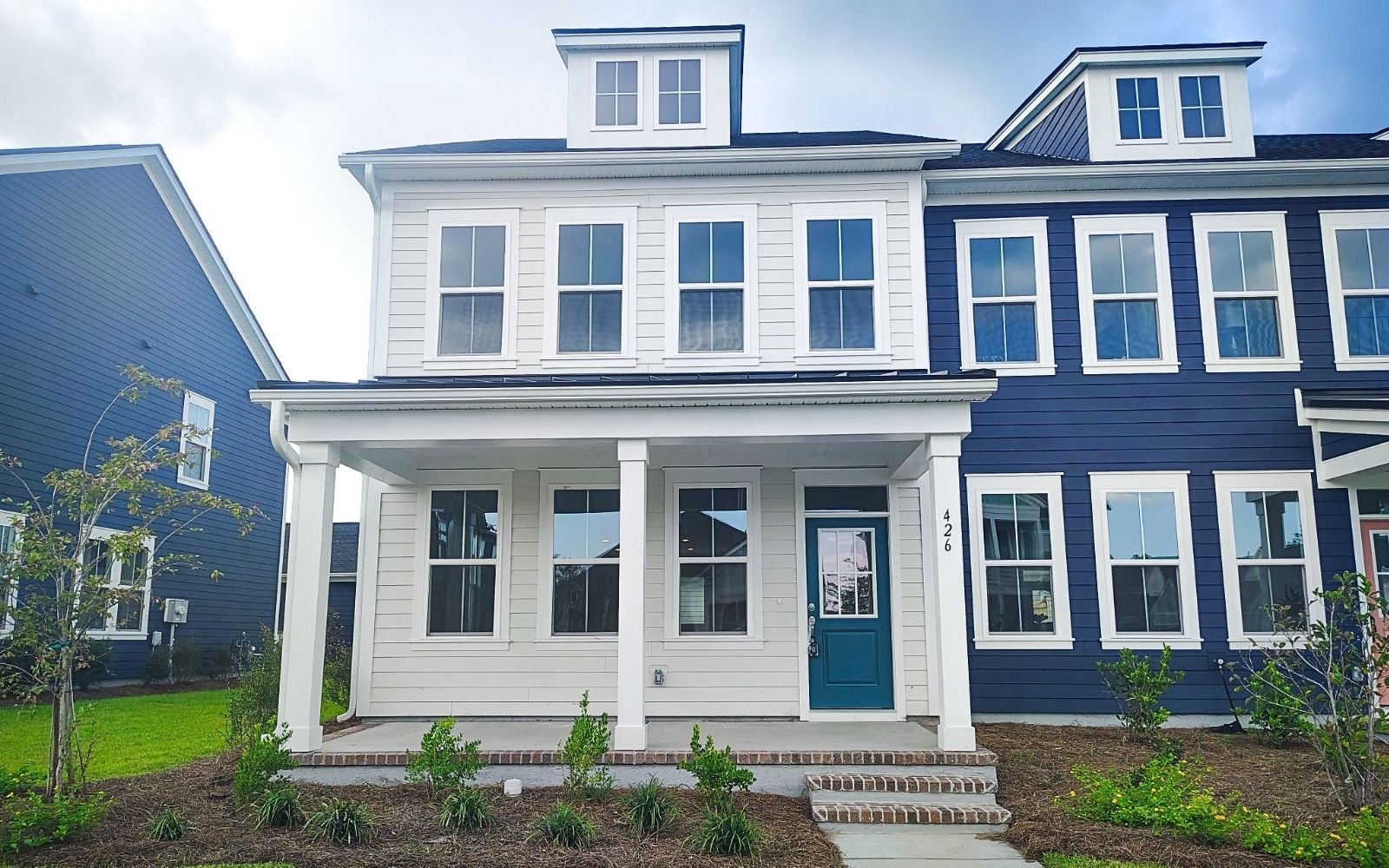The exterior of the Sage on homesite 223 at Nexton.