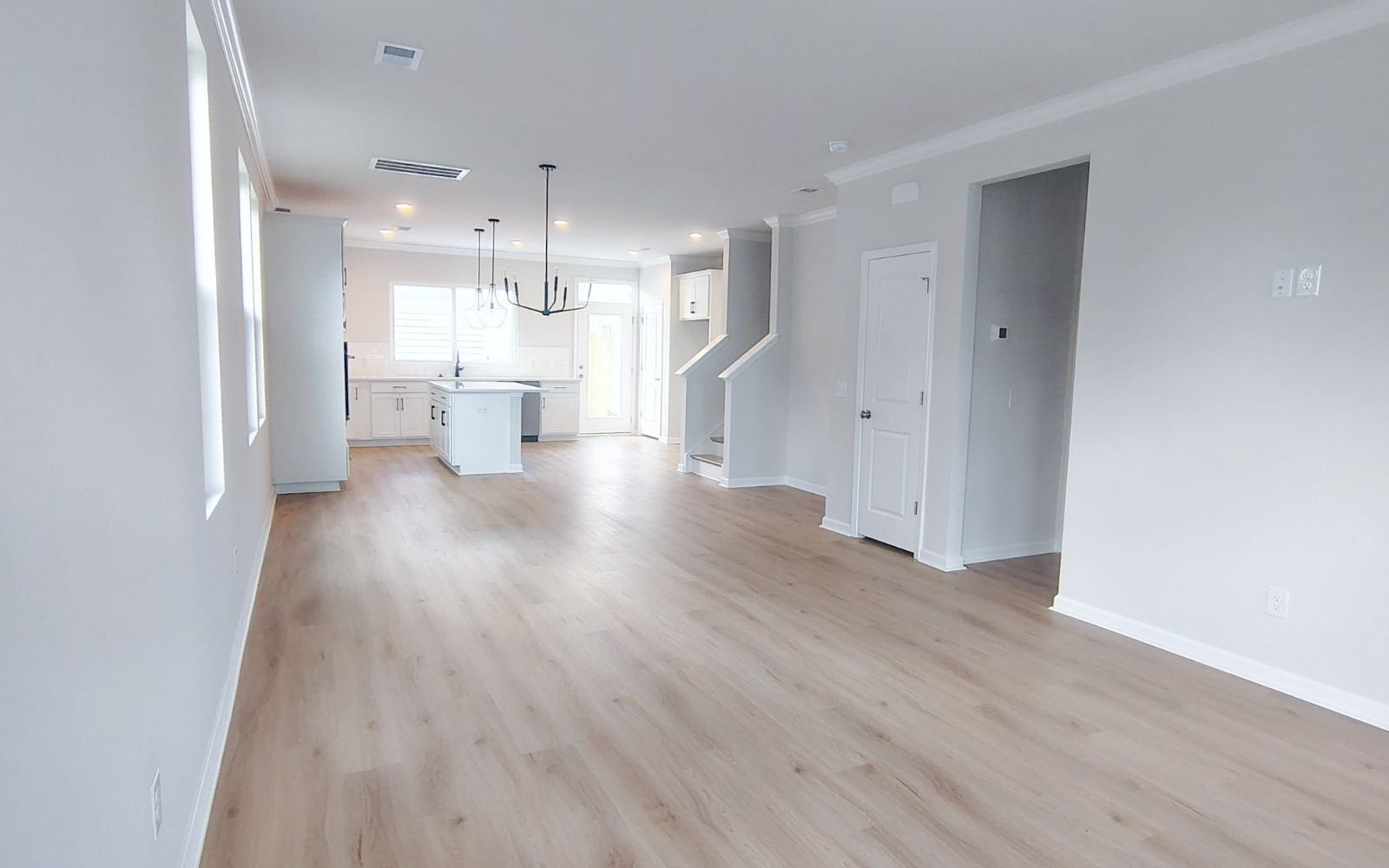 The family room of the Sage on homesite 223 at Nexton.