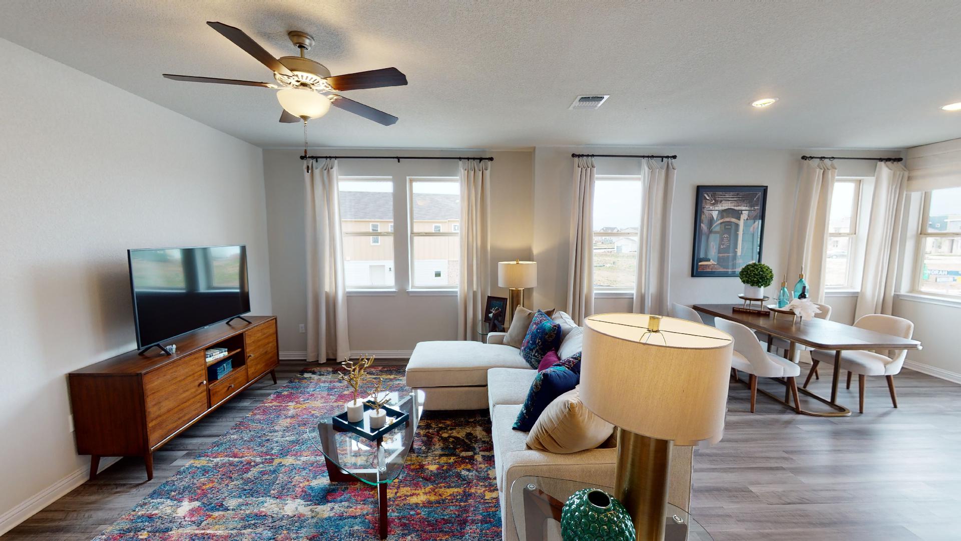 Image of living room in Temple plan at Easton Park by Brookfield Residential in Austin, Texas.