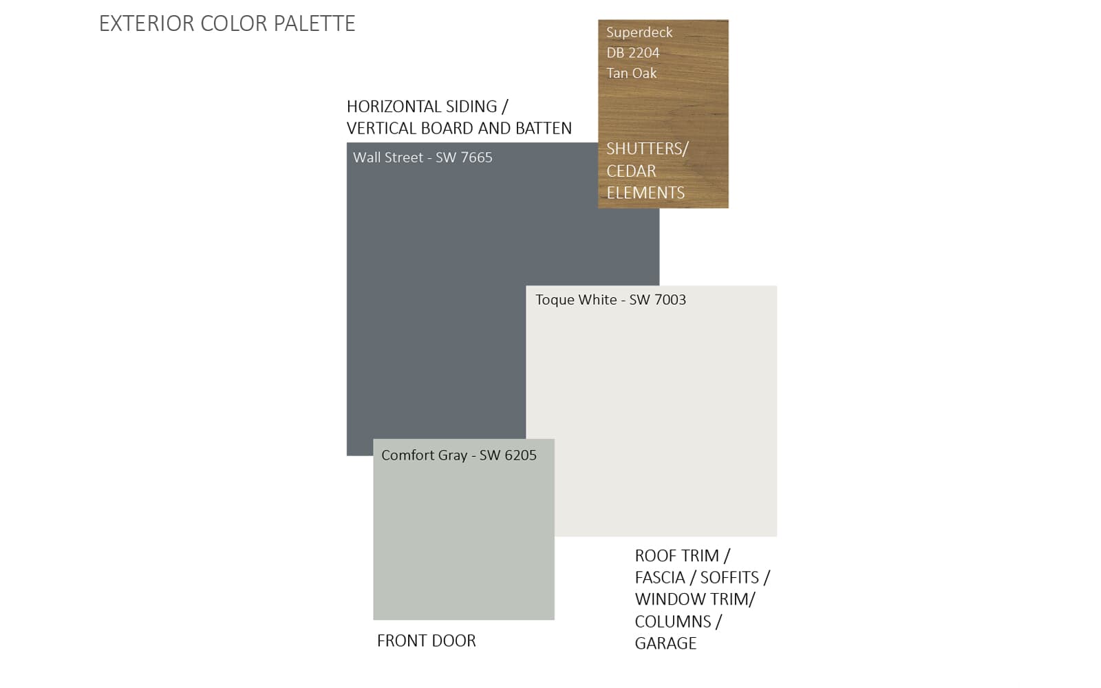 9113 Hamadryas Drive Color Boards