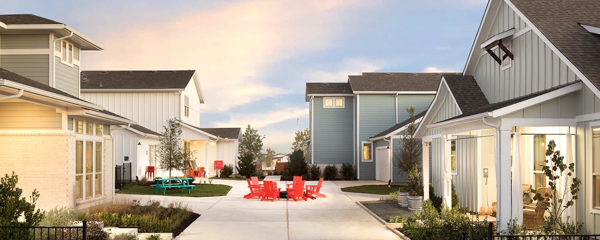 Urban Courtyard Model Homes at Easton Park by Brookfield Residential