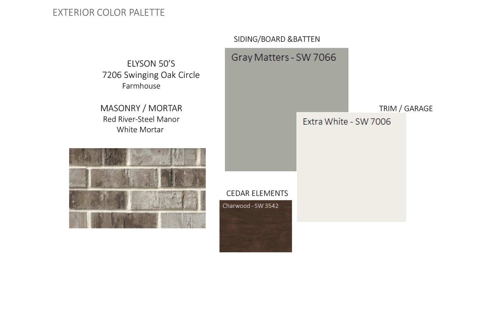 7206 Swinging Oak Color Board