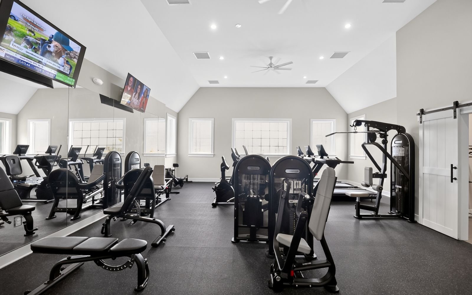 The gym in the clubhouse at Hiatt Pointe at Snowden Bridge.