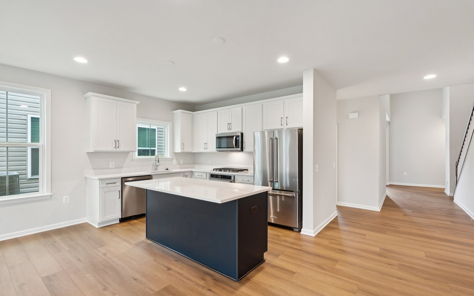 The kitchen of a Fitzgerald garden home at Hiatt Pointe at Snowden Bridge.