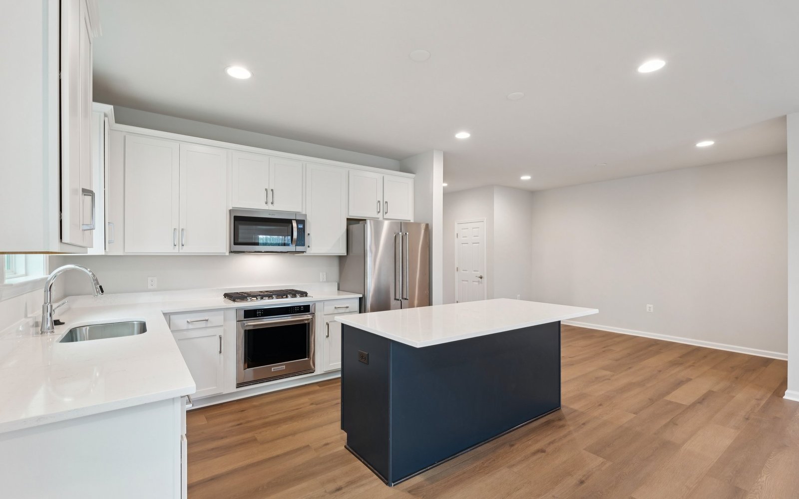 The kitchen of a Fitzgerald garden home at Hiatt Pointe at Snowden Bridge.