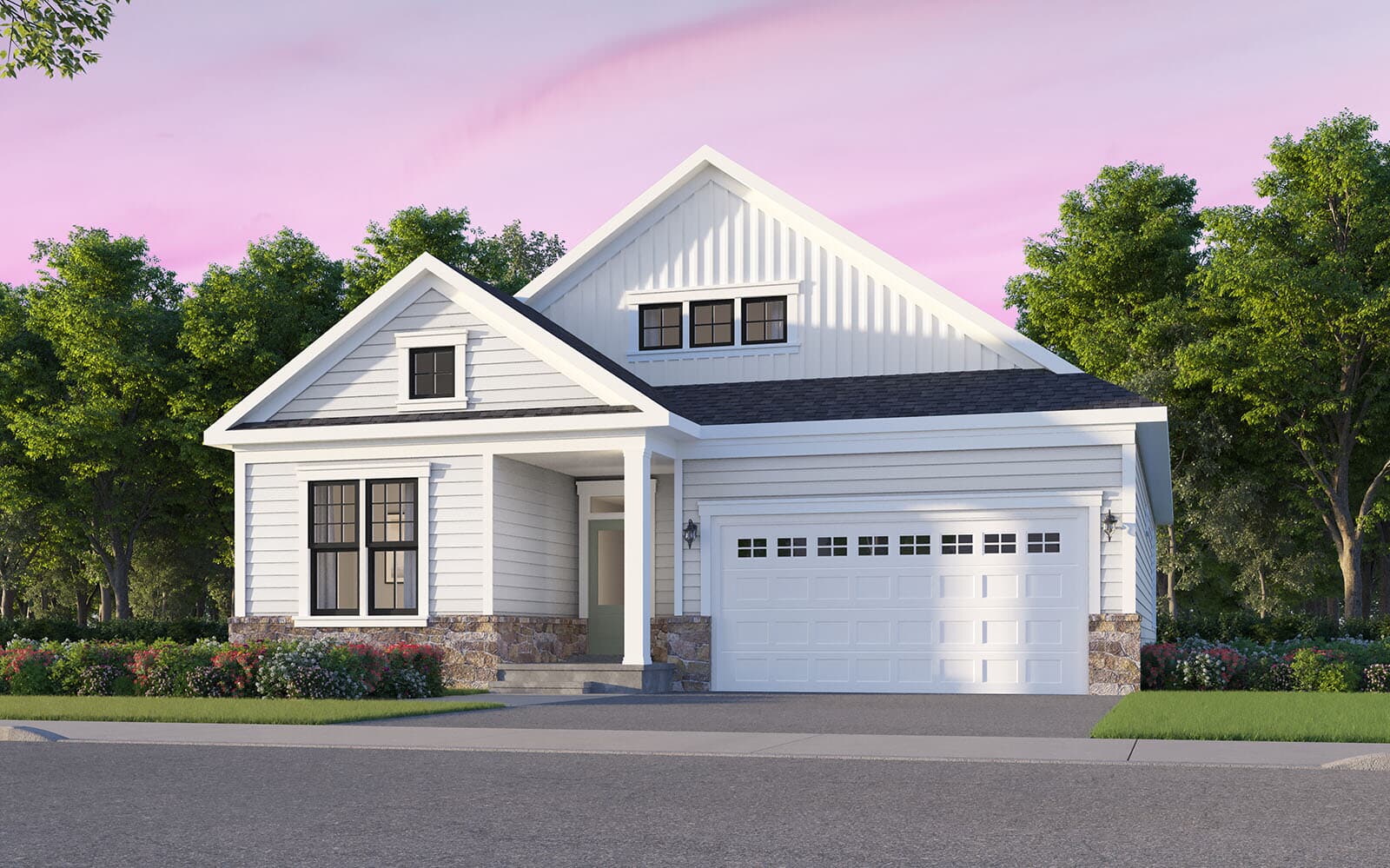 A rendering of elevation 4 of the Matisse by Brookfield Residential.