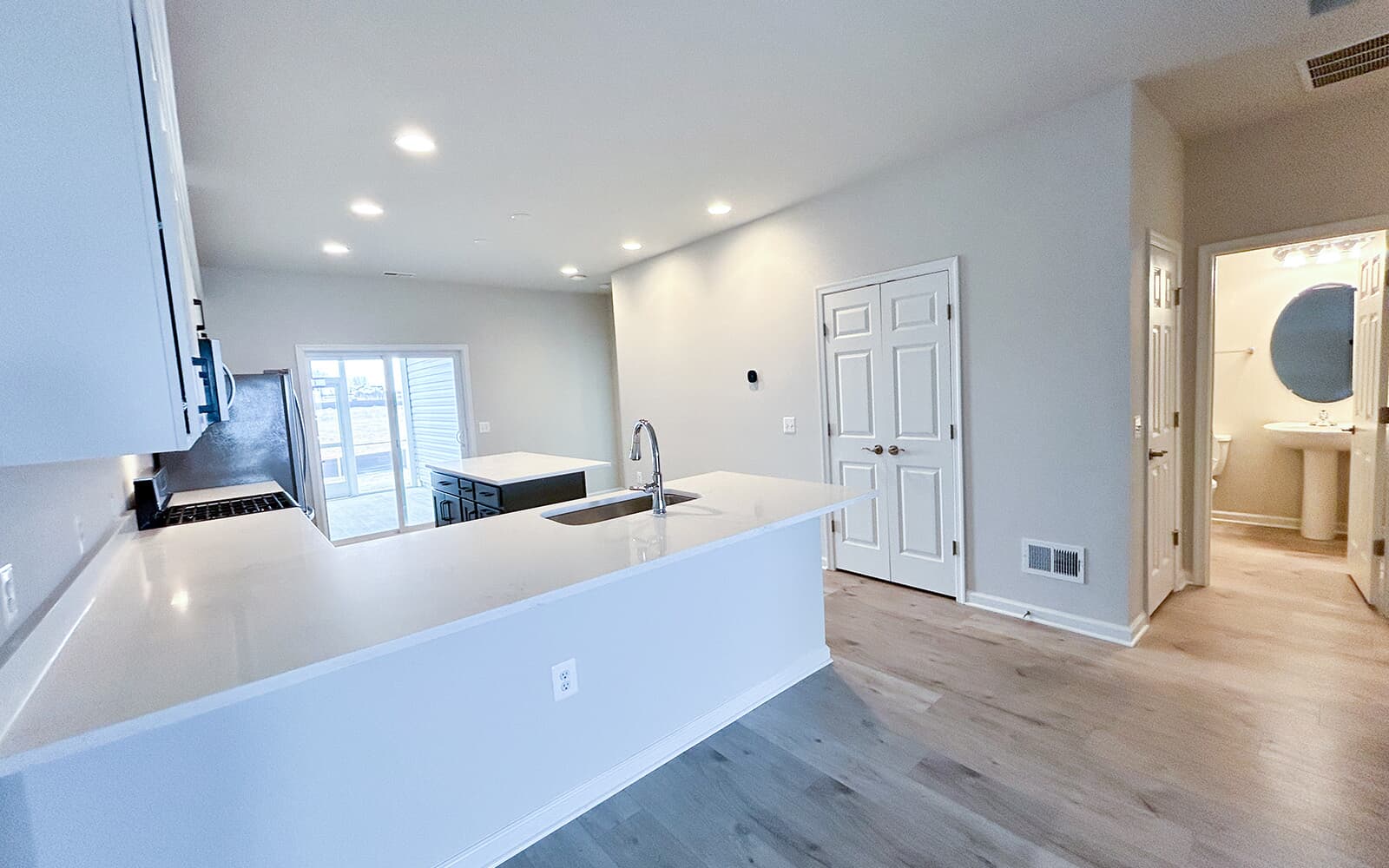 The main level in the Northgate villa home on homesite 1028 at Hiatt Pointe at Snowden Bridge by Brookfield Residential.