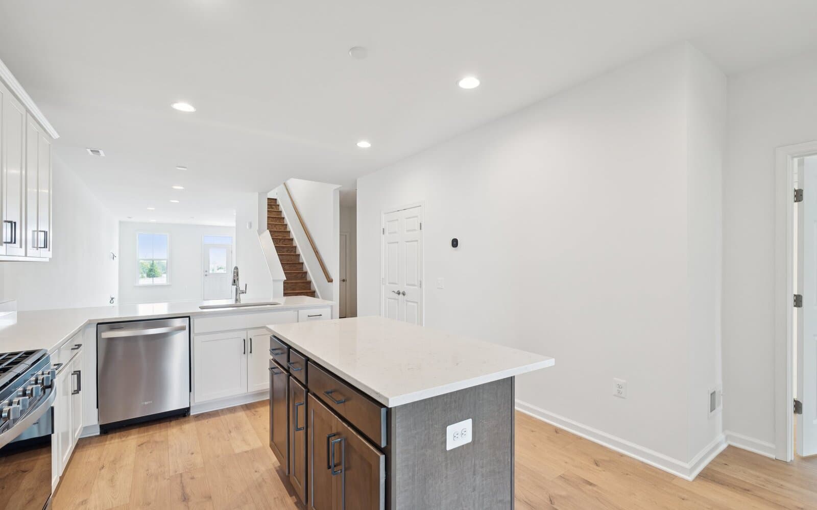 The kitchen of the Northgate by Brookfield Residential on homesite 1002 at Hiatt Pointe at Snowden Bridge.