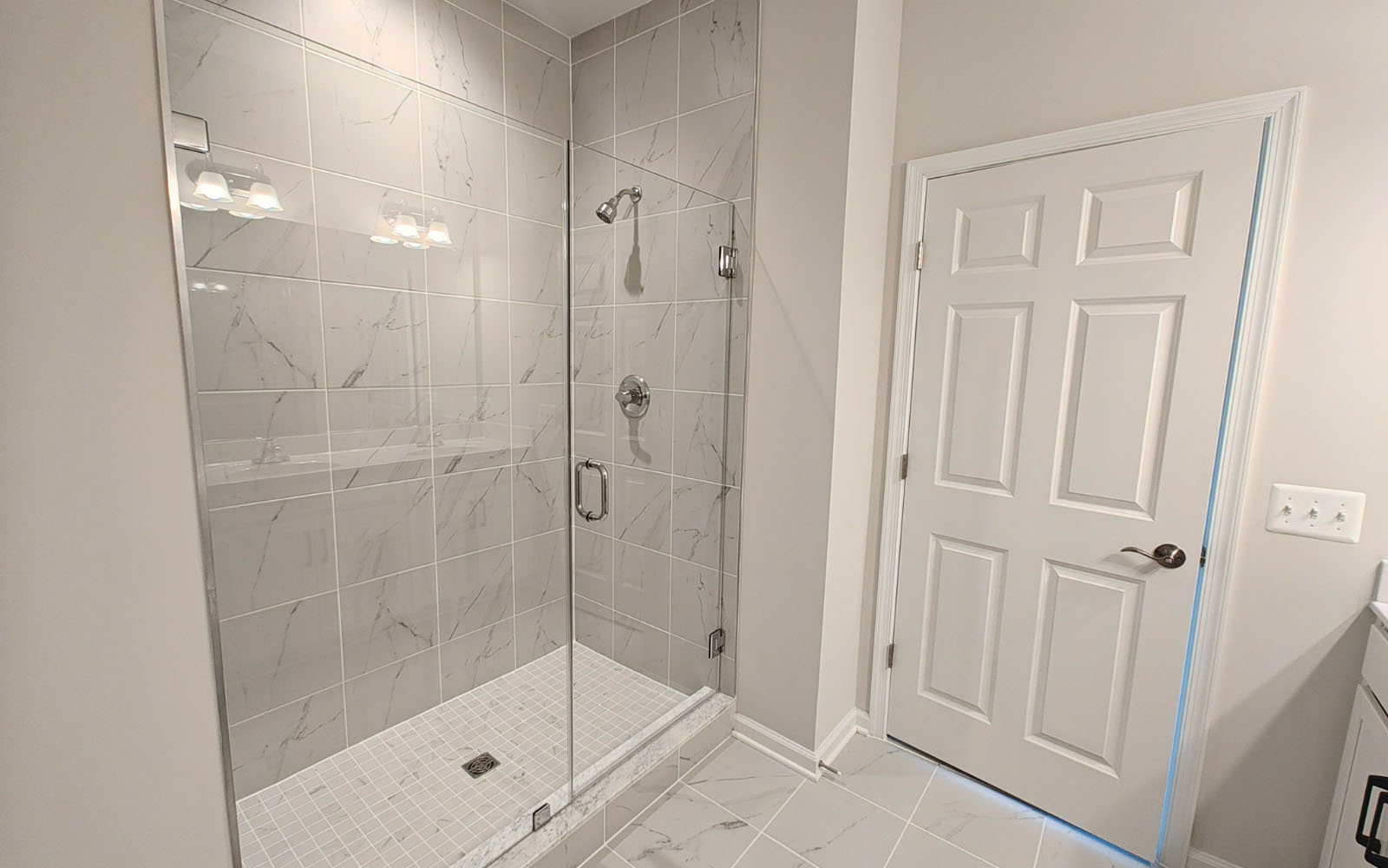 The primary bathroom of the Northgate on homesite 1009 at Hiatt Pointe at Snowden Bridge.