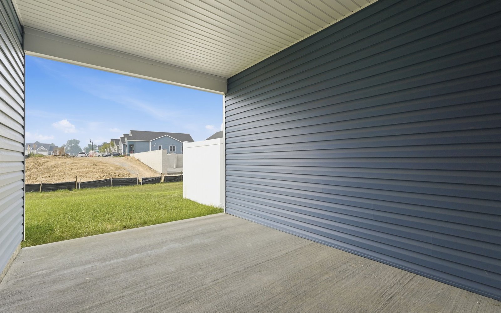The rear porch of the Northgate on homesite 1009 at Hiatt Pointe at Snowden Bridge.