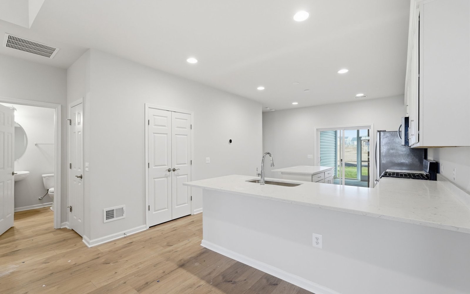 The kitchen of the Northgate on homesite 1010 at Hiatt Pointe at Snowden Bridge.