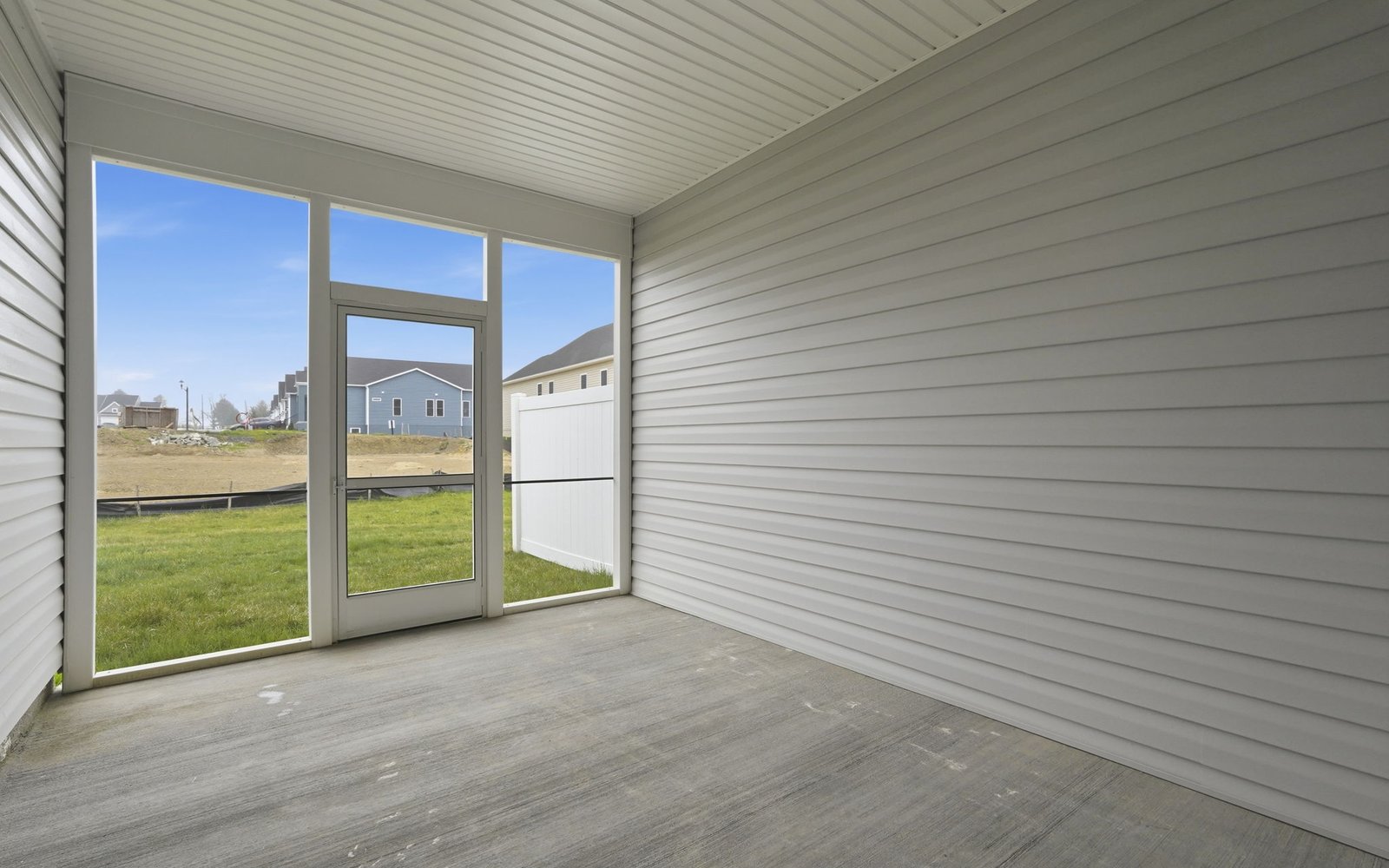 The screened porch of the Northgate on homesite 1010 at Hiatt Pointe at Snowden Bridge.