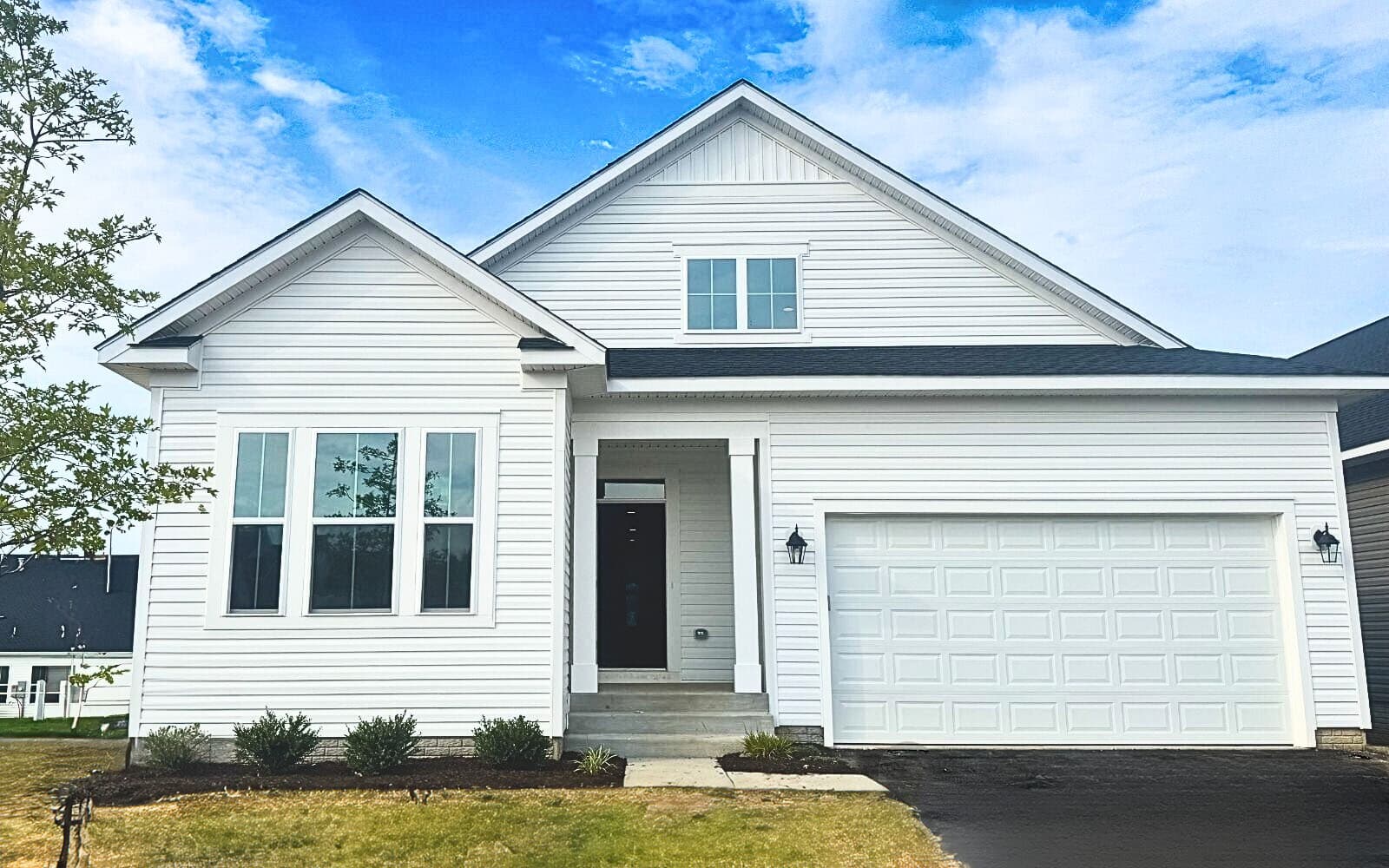 The exterior of the Matisse on homesite 1017 at Hiatt Pointe at Snowden Bridge.