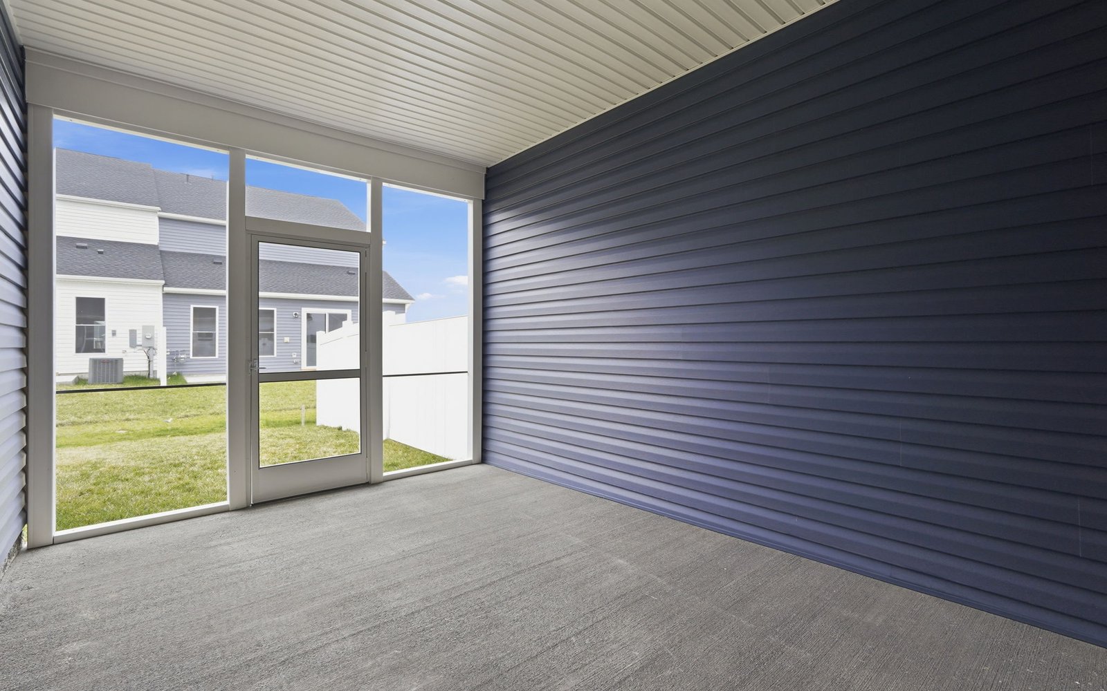 The screened porch of the Northgate on homesite 1099 at Hiatt Pointe at Snowden Bridge.