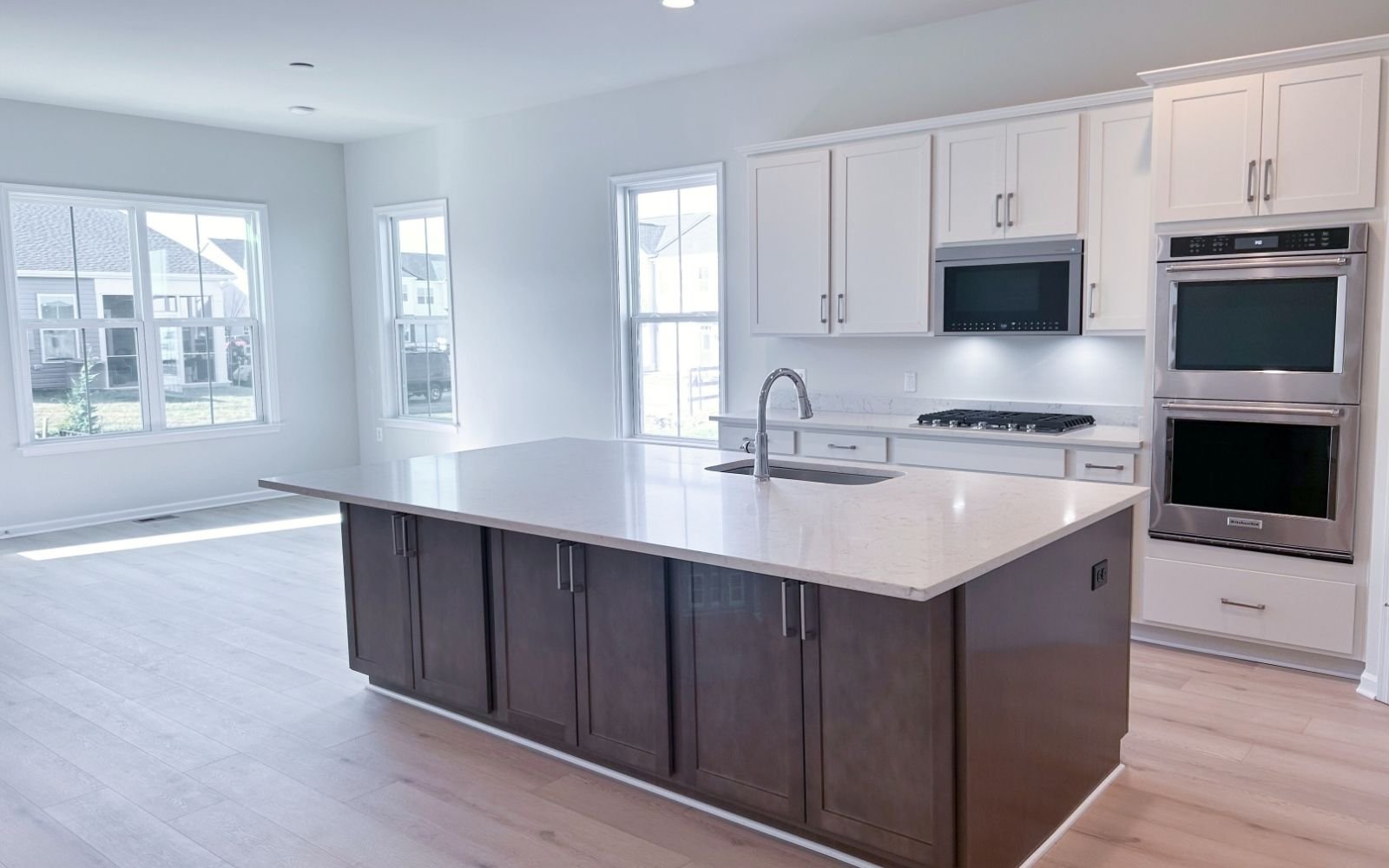 The kitchen of the Matisse on homesite 1120 at Hiatt Pointe at Snowden Bridge.