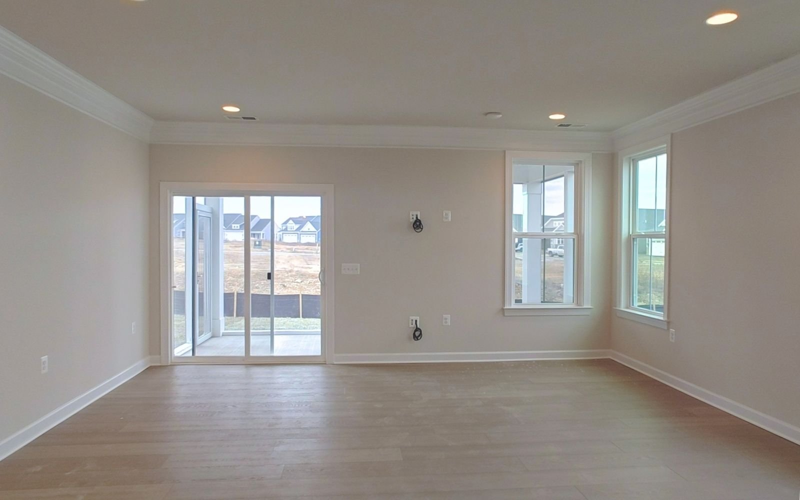 The family room of the Hemingway on homesite 2118 at Hiatt Pointe at Snowden Bridge.