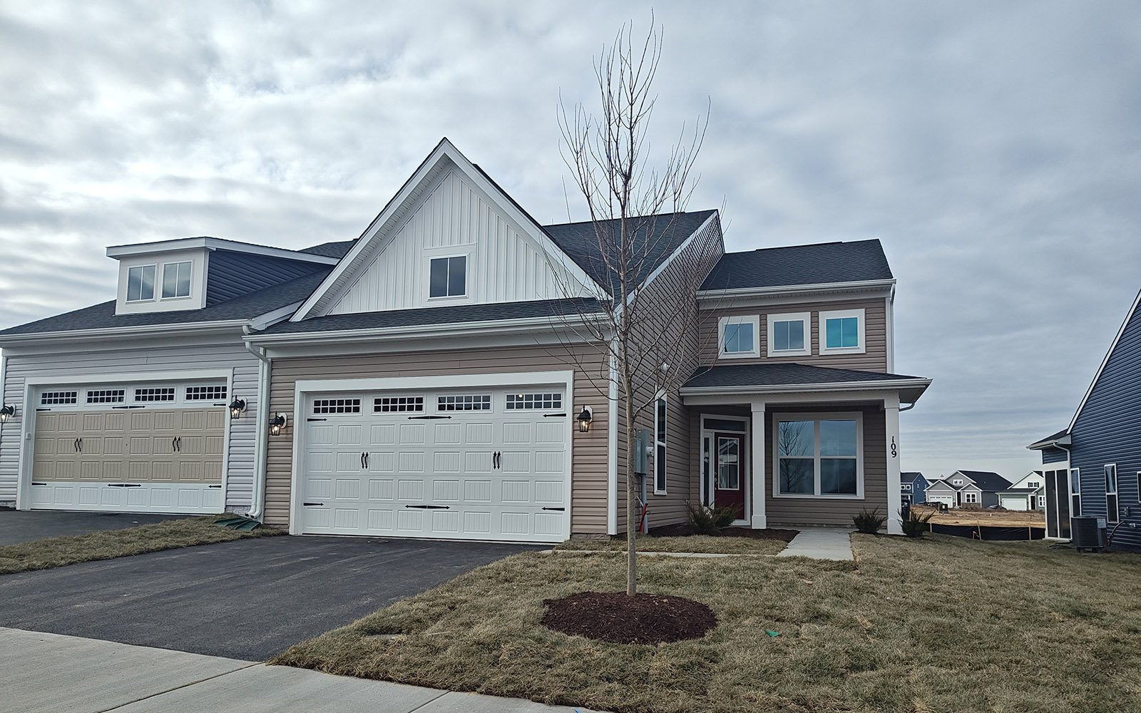 The exterior of the Fitzgerald on homesite 2120.