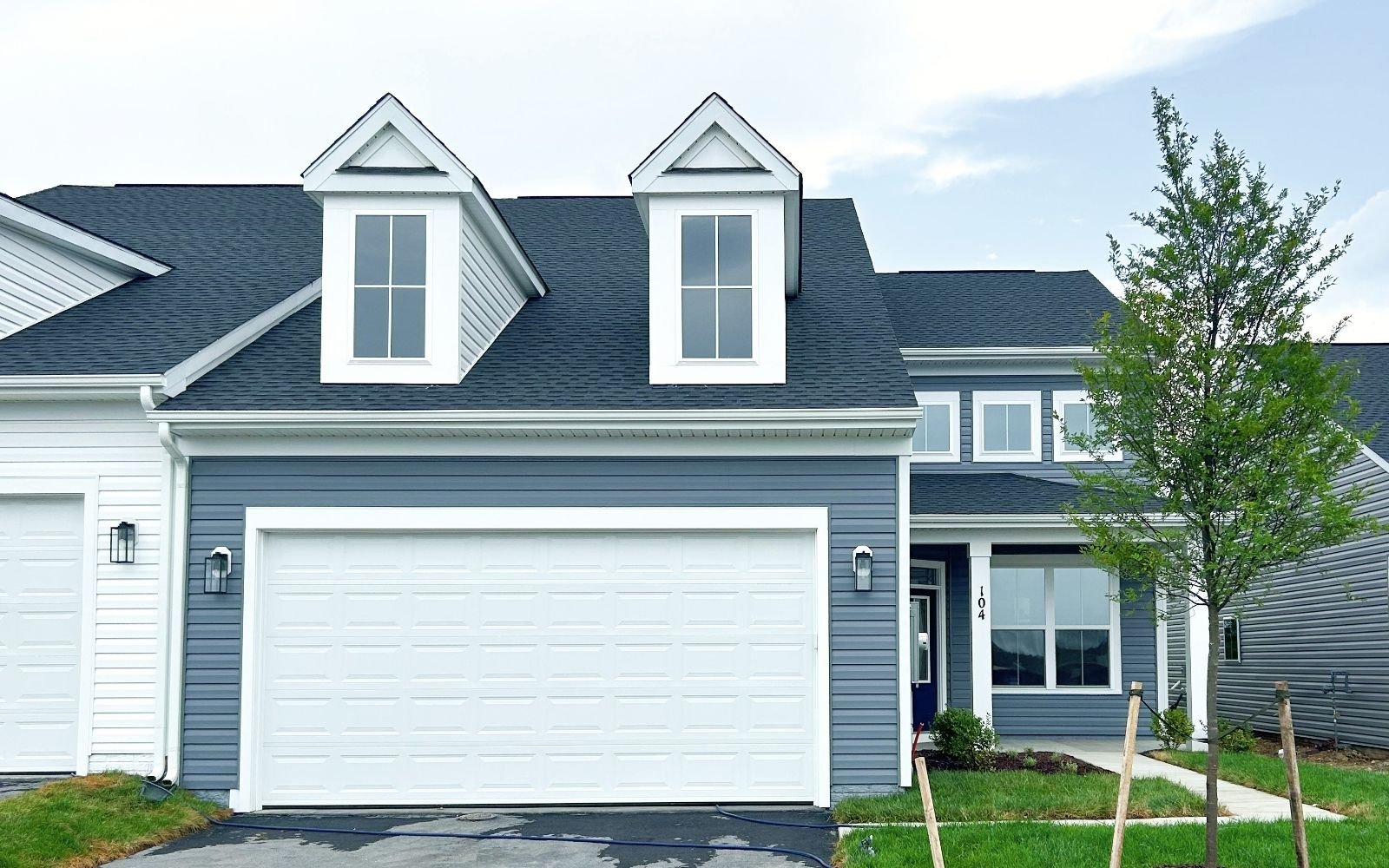 The exterior of the Fitzgerald on homesite 2003 at Hiatt Pointe at Snowden Bridge.