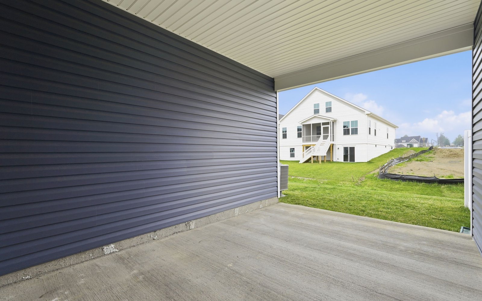 The rear porch of in Northgate on homesite 1008 at Hiatt Pointe at Snowden Bridge.