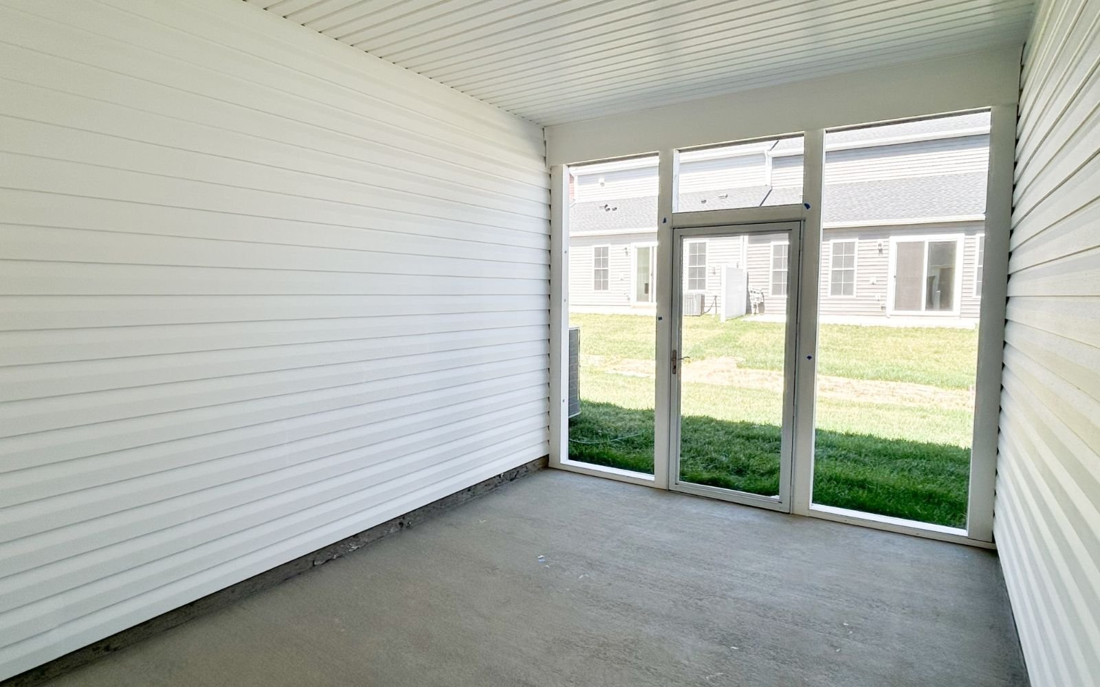 The screened porch of the Northgate on homesite 1102 at Hiatt Pointe at Snowden Bridge.