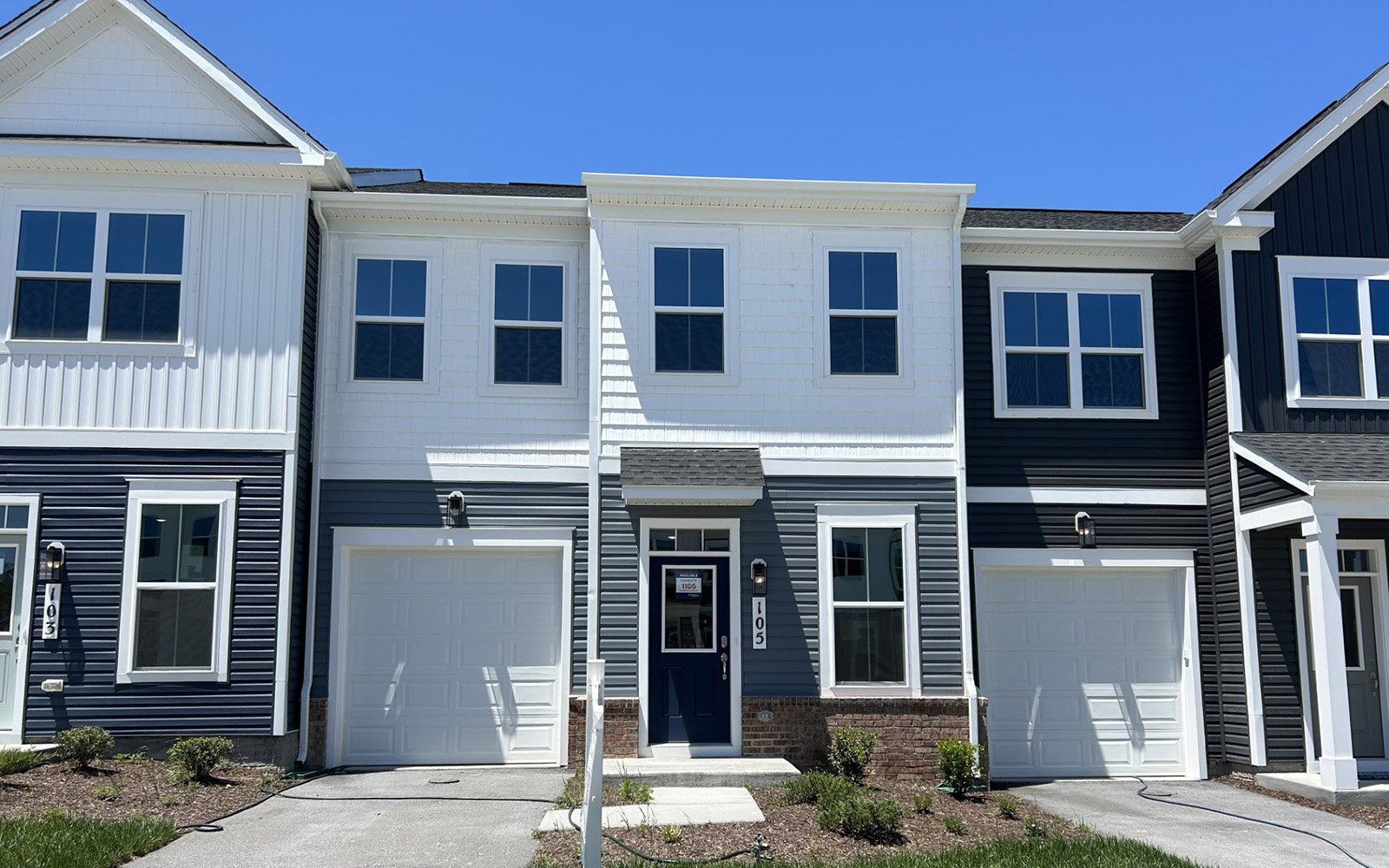 The exterior of the Northgate on homesite 1105 at Hiatt Pointe at Snowden Bridge.