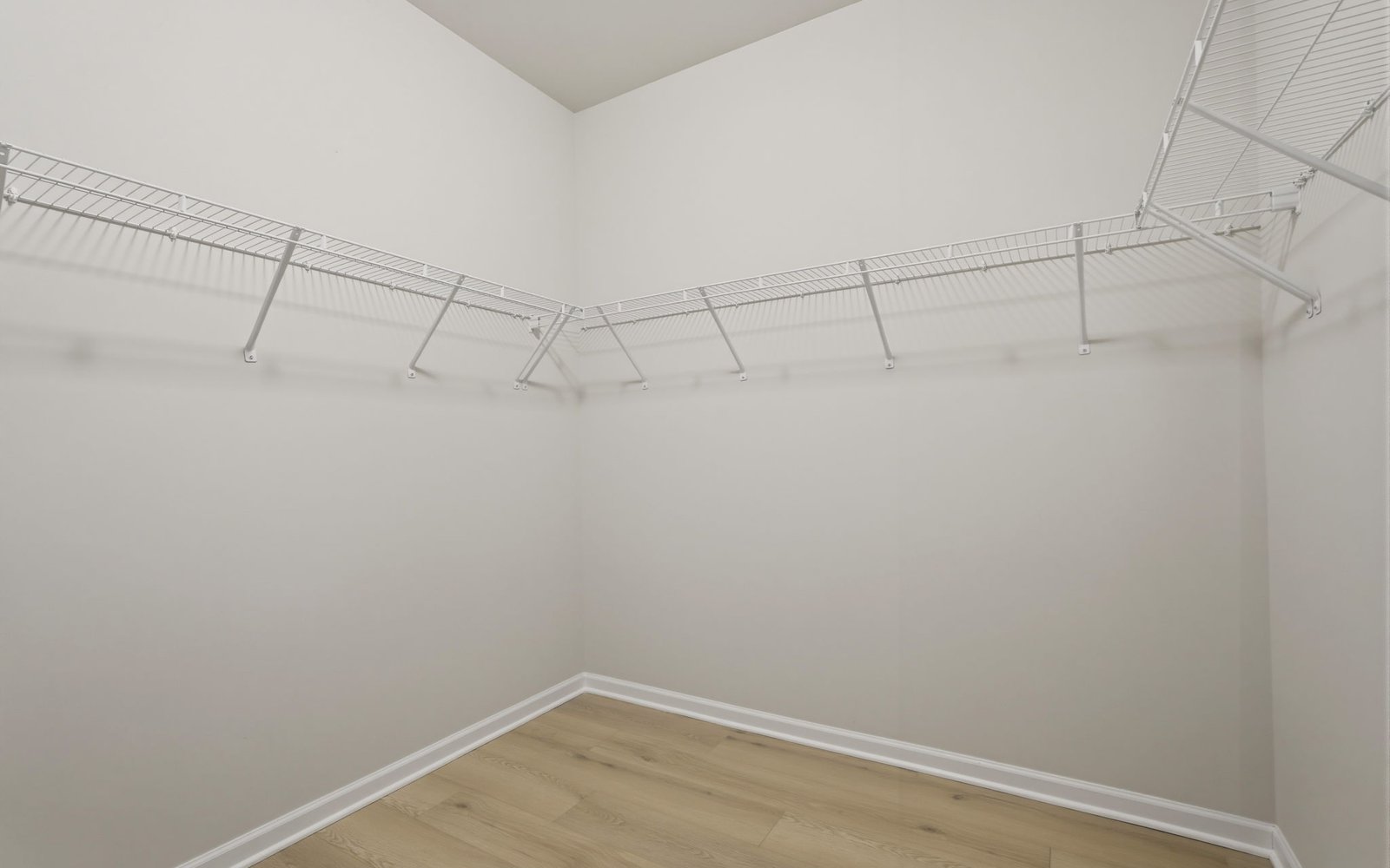 A walk-in closet in the Rockwell on homesite 1121 at Hiatt Pointe at Snowden Bridge.