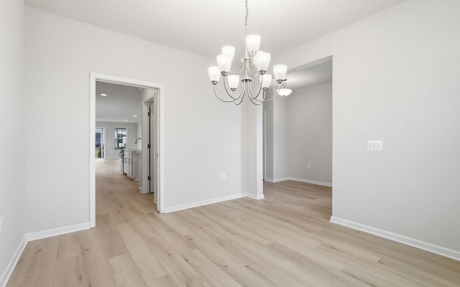 The dining room in the Rockwell on homesite 1121 at Hiatt Pointe at Snowden Bridge.