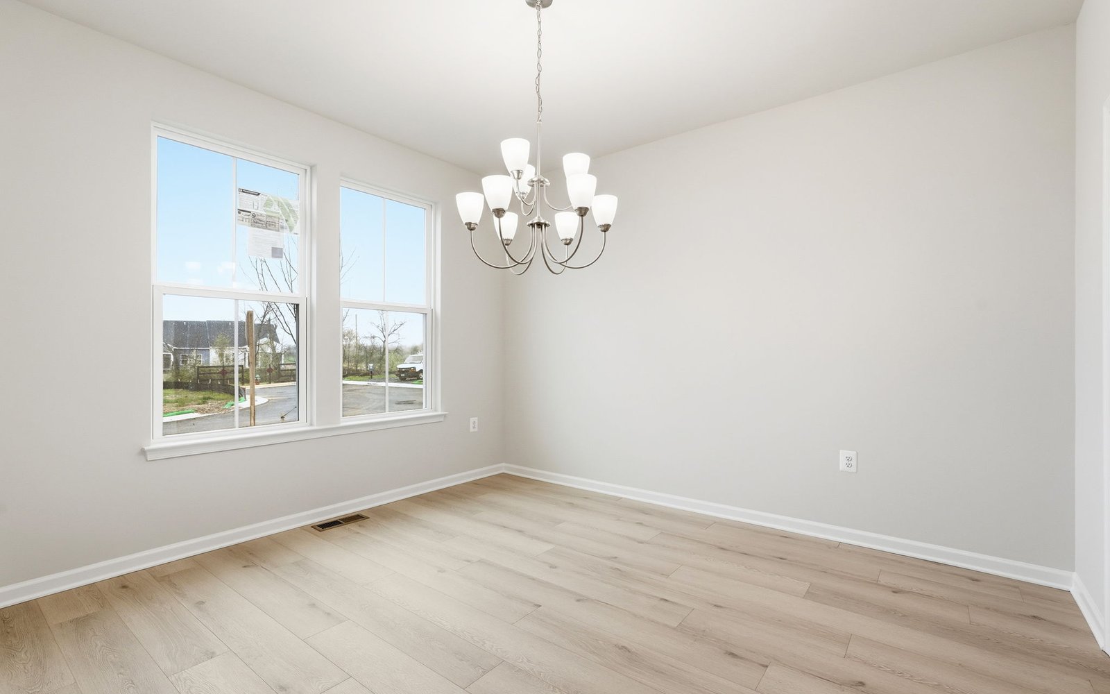 The dining room in the Rockwell on homesite 1121 at Hiatt Pointe at Snowden Bridge.