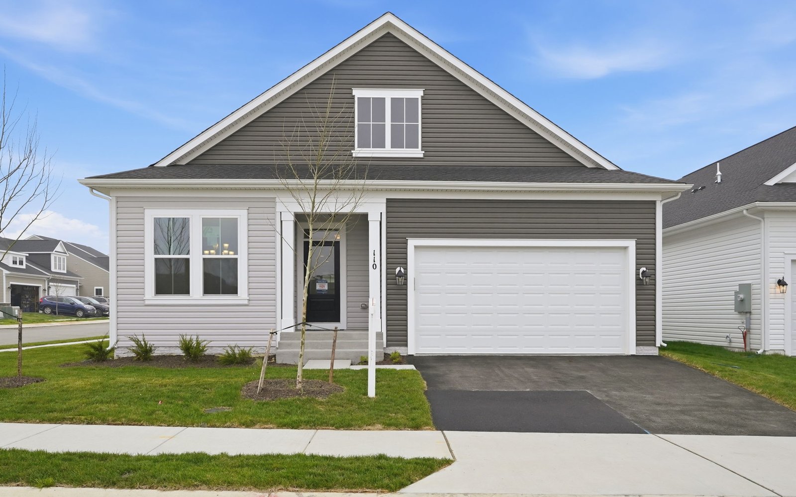 The exterior of the Rockwell on homesite 1121 at Hiatt Pointe at Snowden Bridge.