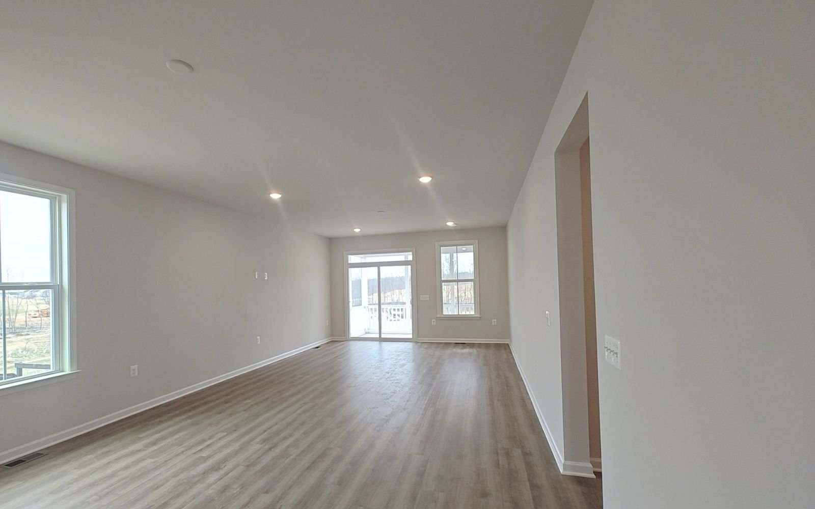 The family room of the Rockwell on homesite 2127 at Hiatt Pointe at Snowden Bridge.