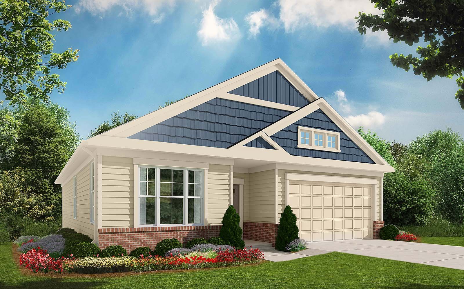 A rendering of elevation 4 of the Pendleton II at Snowden Bridge by Brookfield Residential