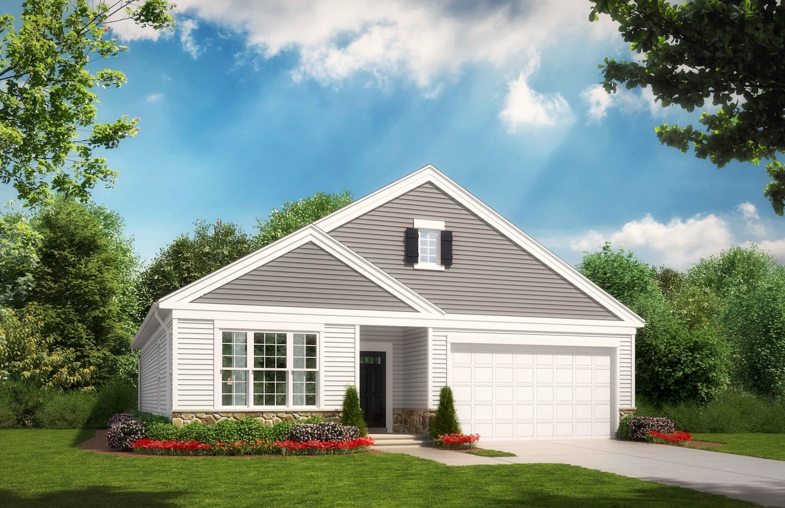 Elevation 2 of the Pendleton a home design offered at Snowden Bridge.