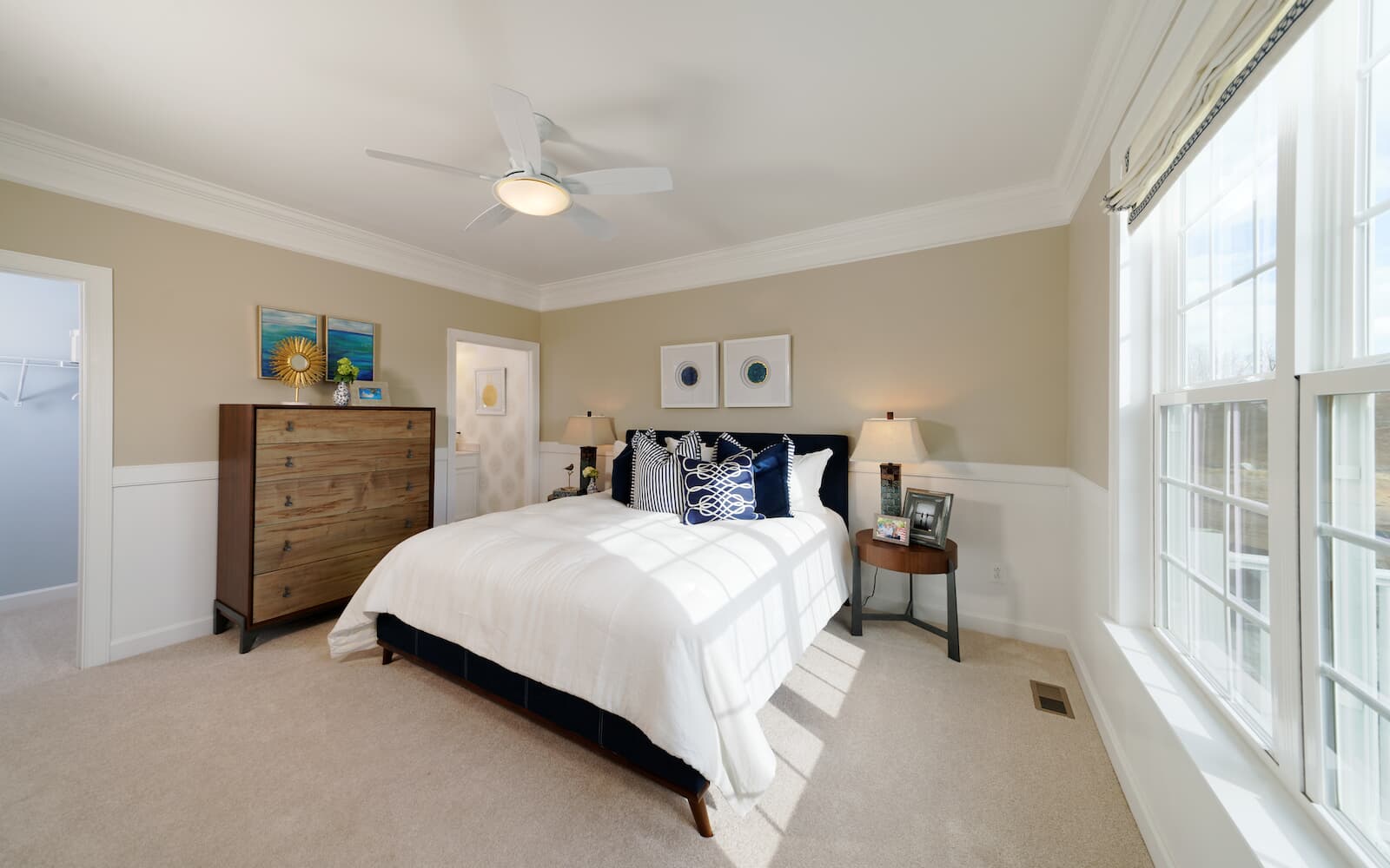 The owner s bedroom in the Pendleton home design by Brookfield Residential in Snowden Bridge