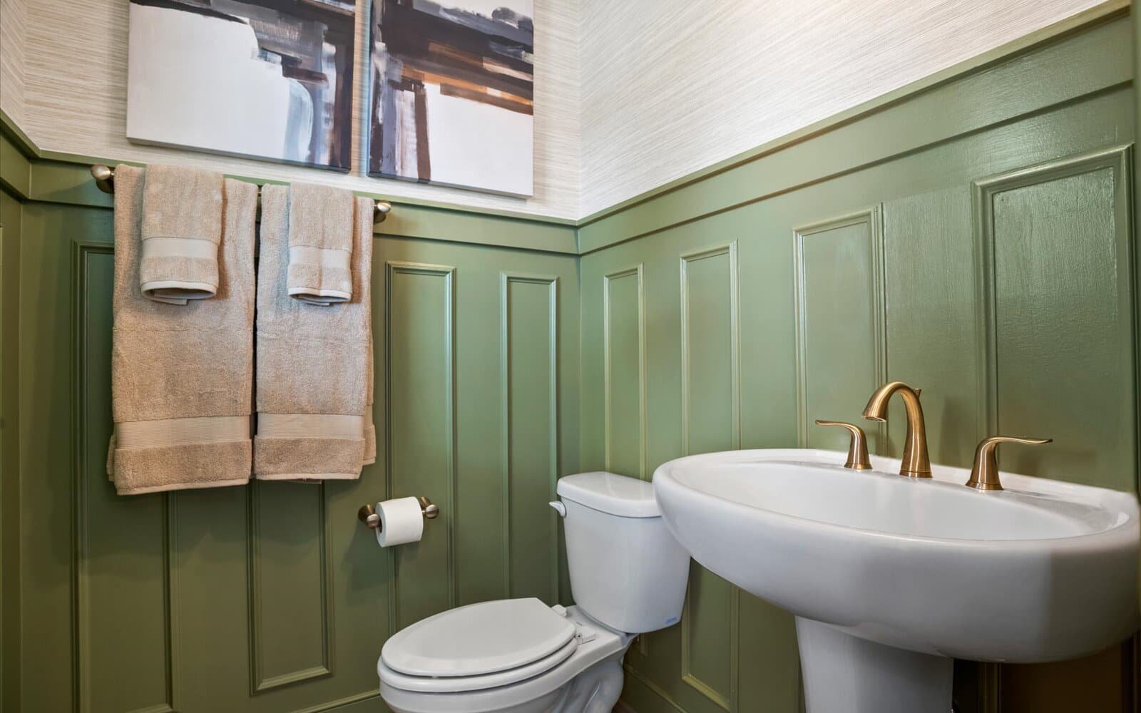 The main level powder room of the Sheridan II single-family home by Brookfield Residential.