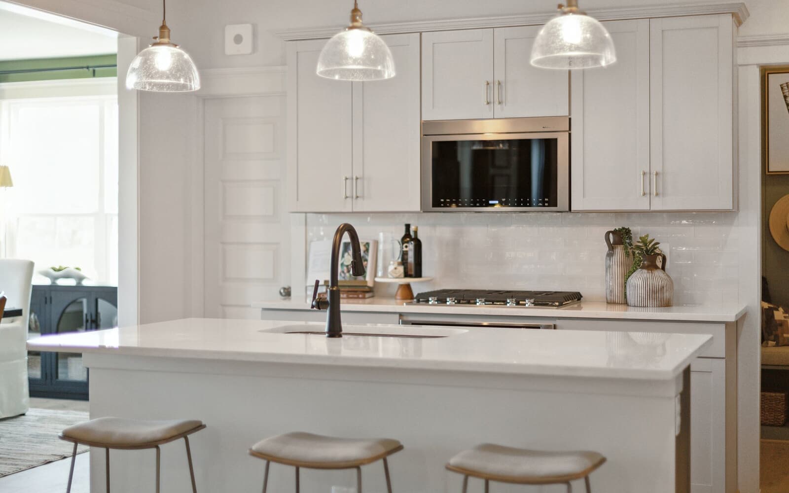 The kitchen in the Sheridan model at Snowden Bridge by Brookfield Residential.