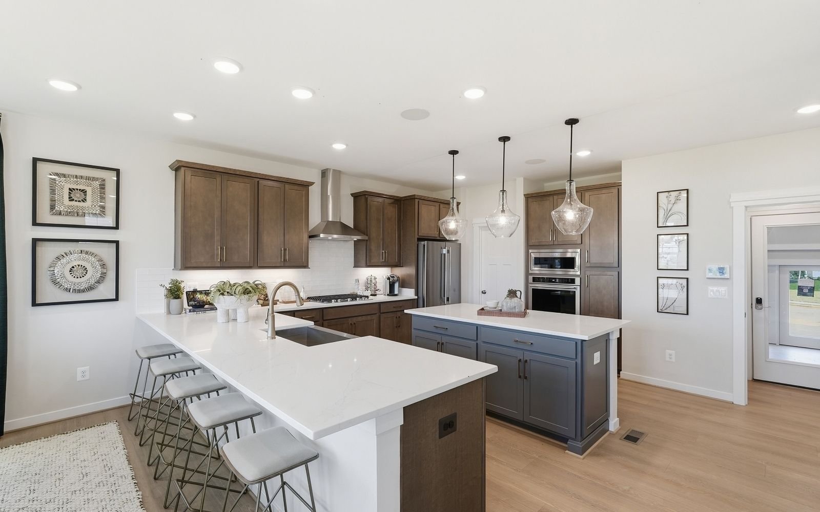 The kitchen of the Sinclair model home at Snowden Bridge.