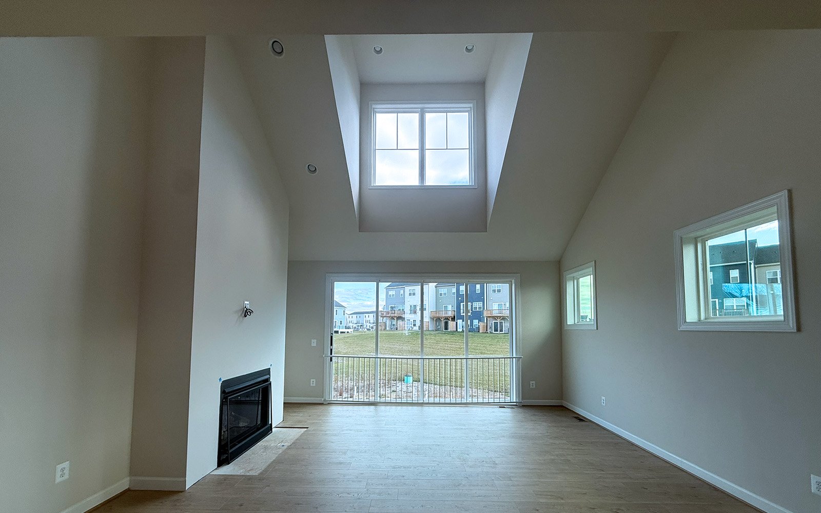 The great room in the Denison on homesite 2368 at Snowden Bridge.