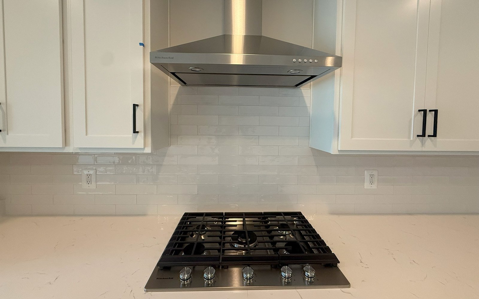 The kitchen details in the Denison on homesite 2368 at Snowden Bridge.