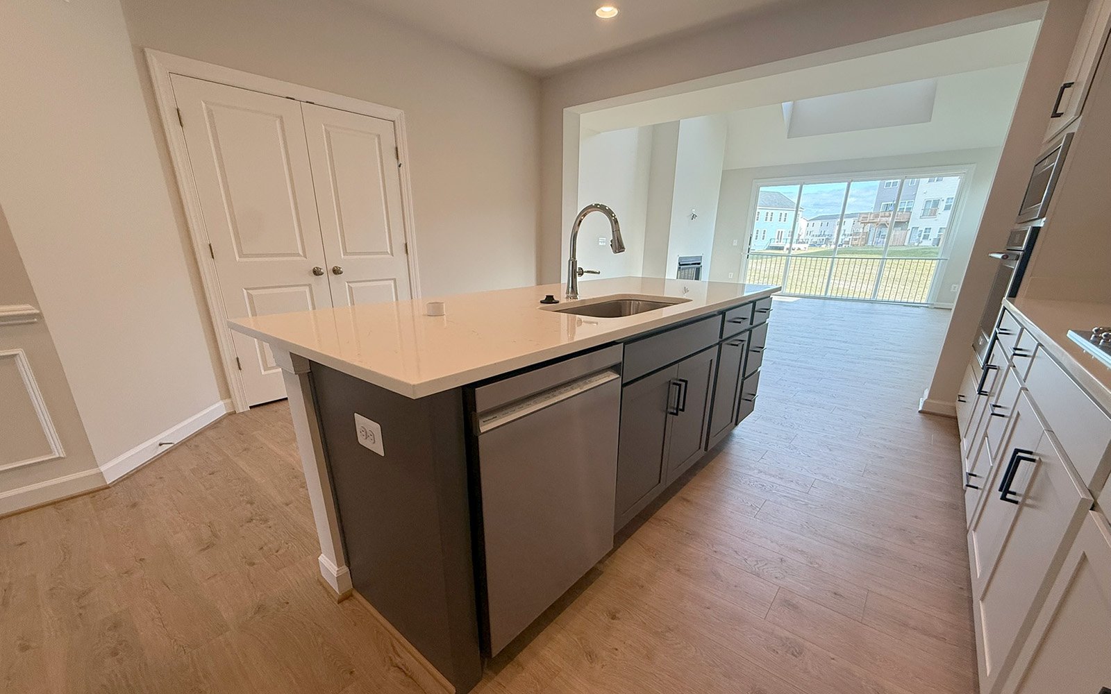 The kitchen in the Denison on homesite 2368 at Snowden Bridge.