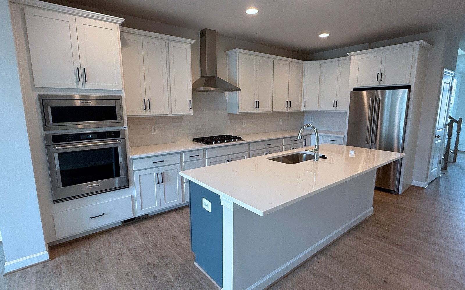 The kitchen in the Denison on homesite 2368 at Snowden Bridge.