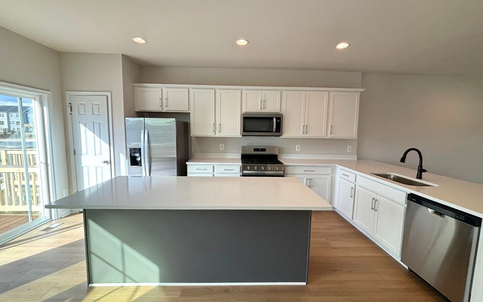 The kitchen in the Skyline on homesite 2146 at Snowden Bridge.