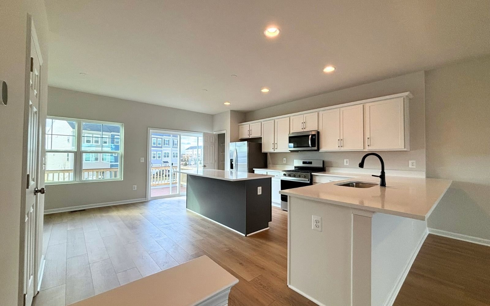The kitchen of the Skyline on homesite 2146 at Snowden Bridge.