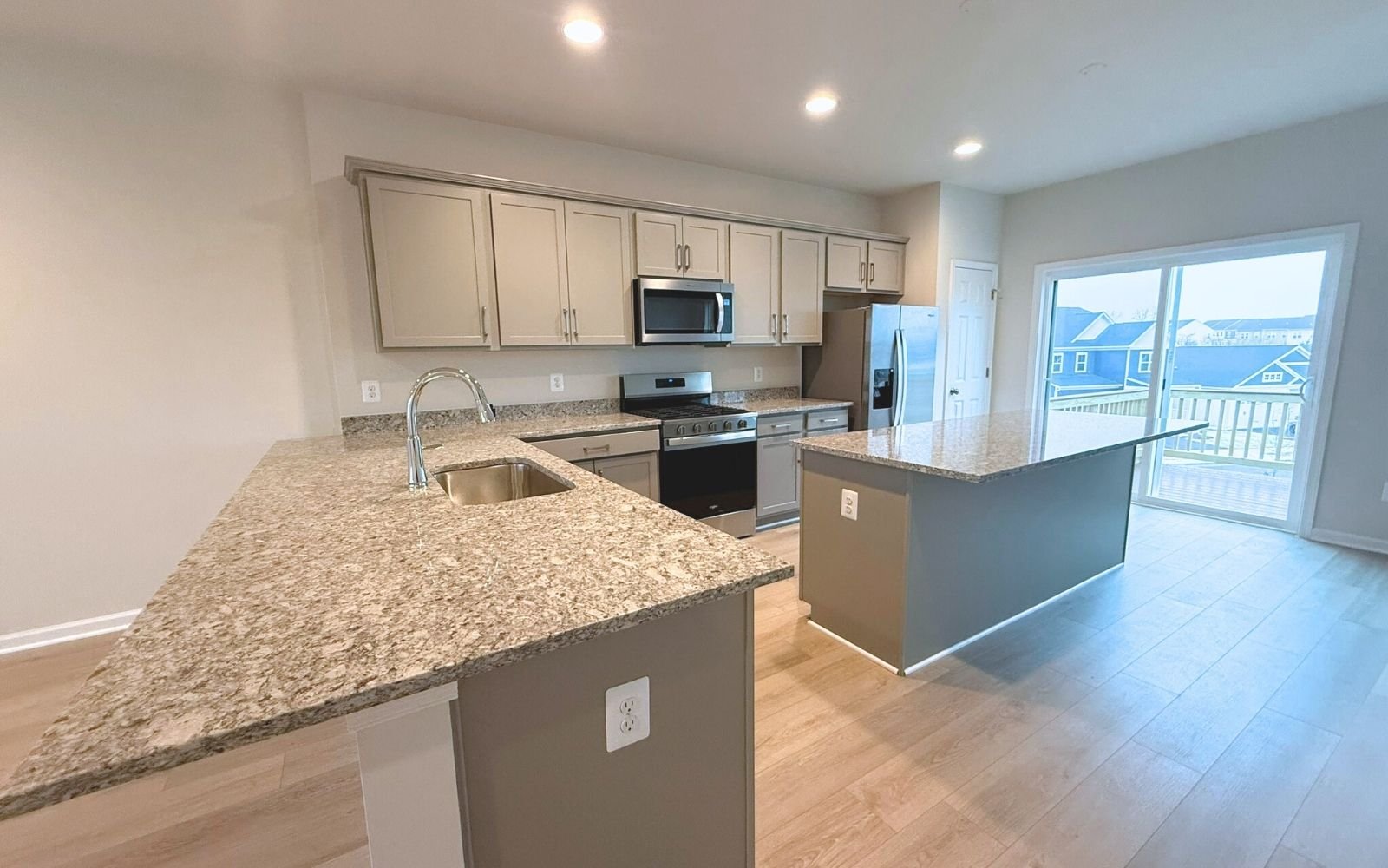 The kitchen in the Skyline on homesite 2150 at Snowden Bridge.