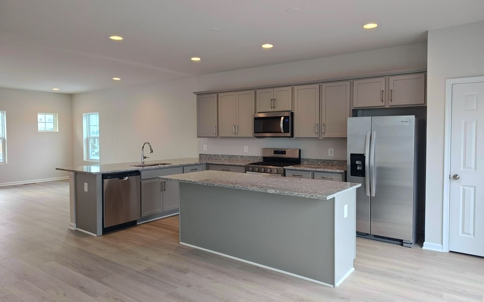 The kitchen in the Skyline on homesite 2150 at Snowden Bridge.