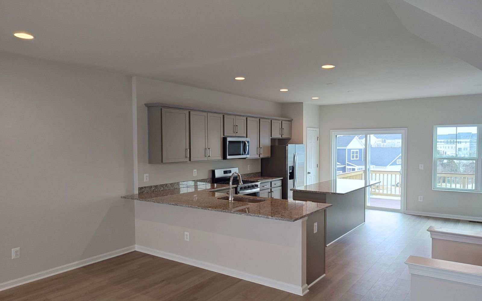 The kitchen in the Skyline on homesite 2150 at Snowden Bridge.