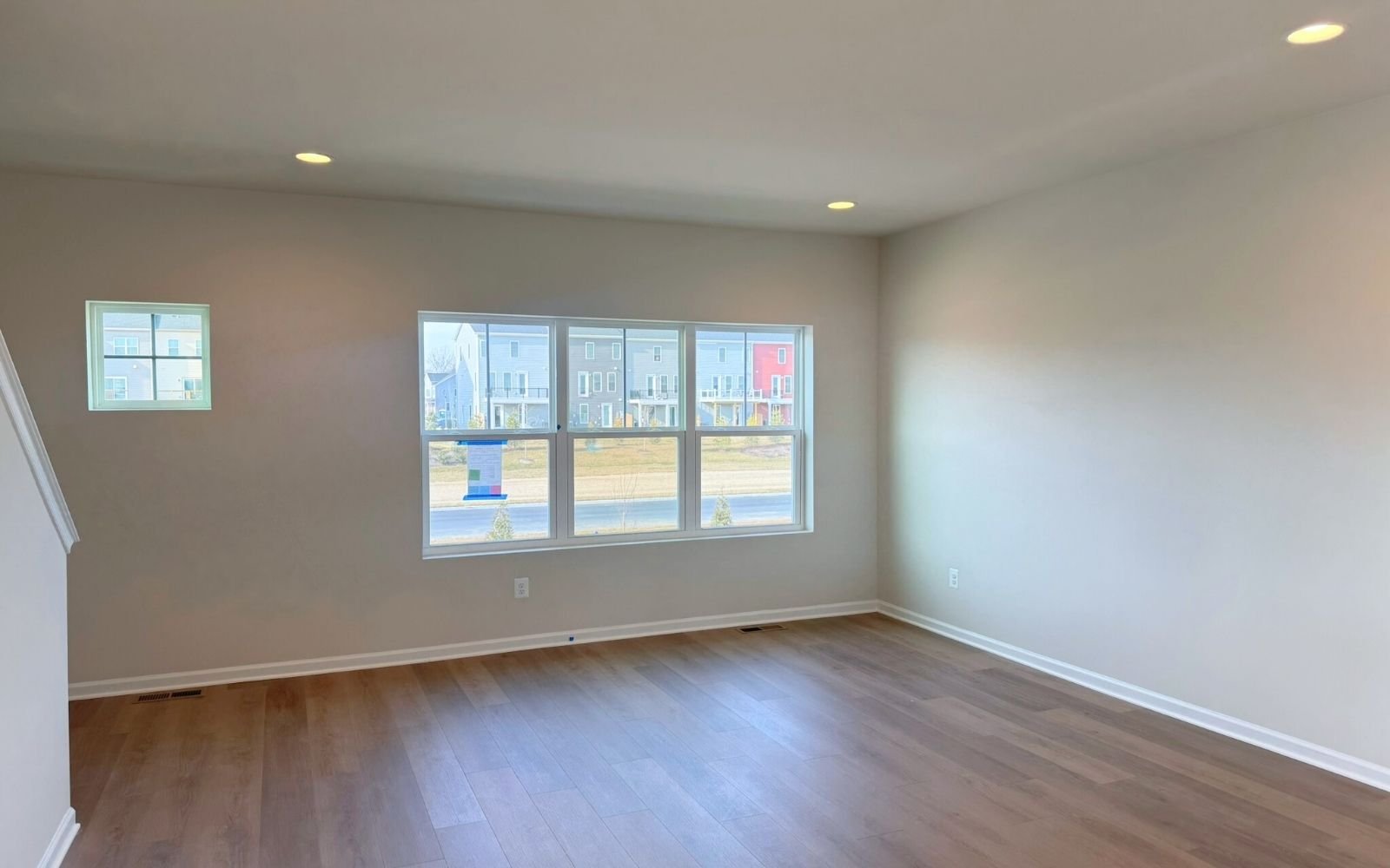 The family room in the Skyline on homesite 2151 at Snowden Bridge.