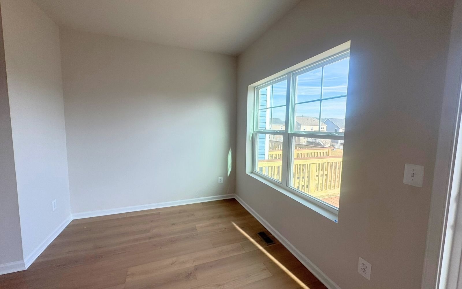 The dining area of the Skyline on homesite 2153 at Snowden Bridge.